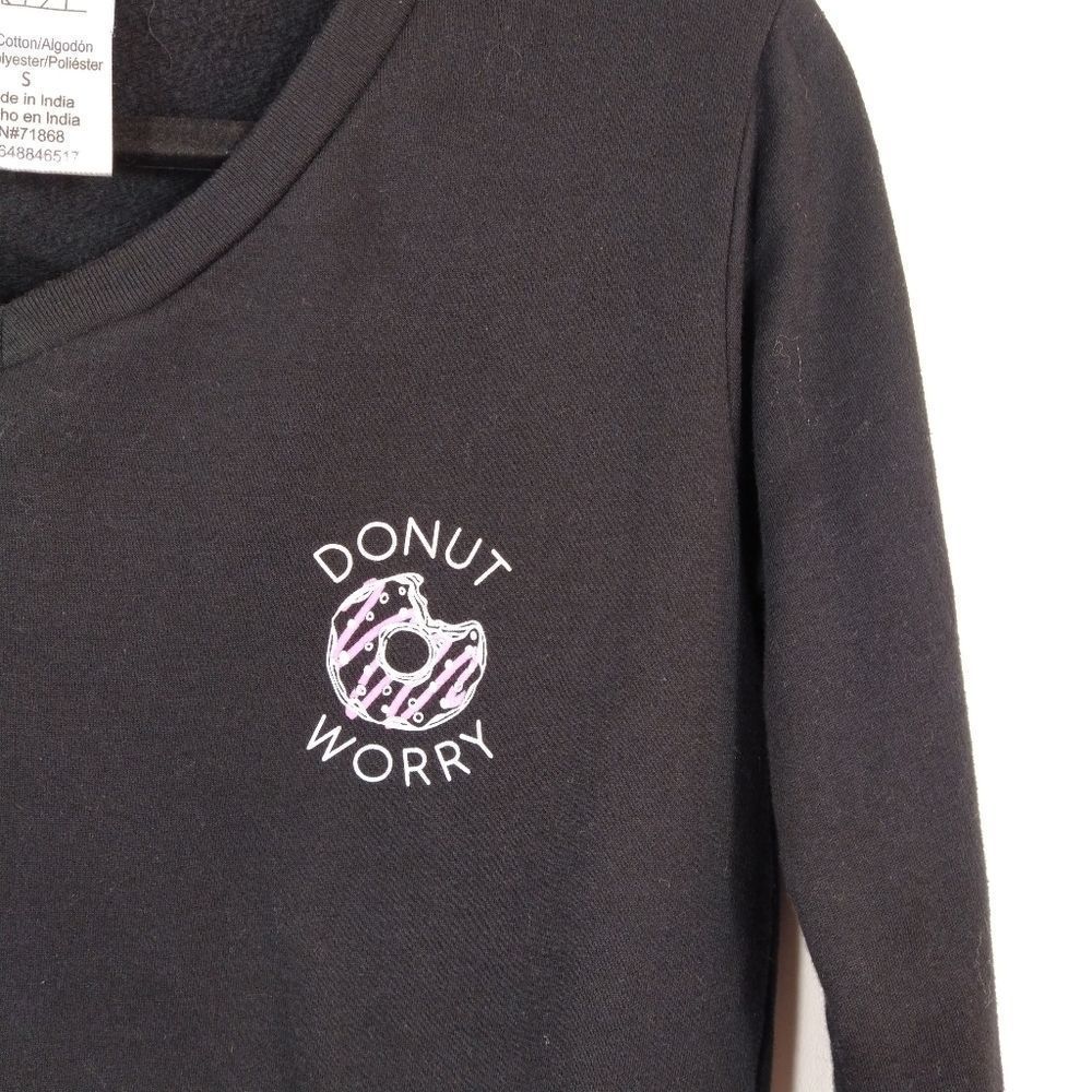 Donut Worry by Freeze woman's fun sweatshirt S